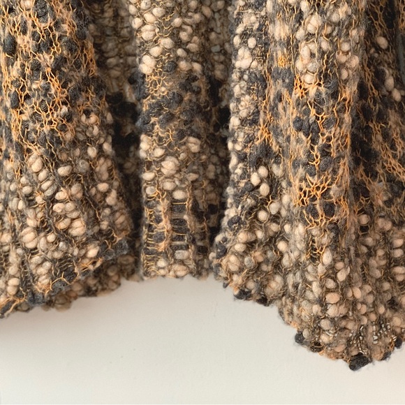 long woven boucle lacy yarn knit cardigan - Picture 8 of 9